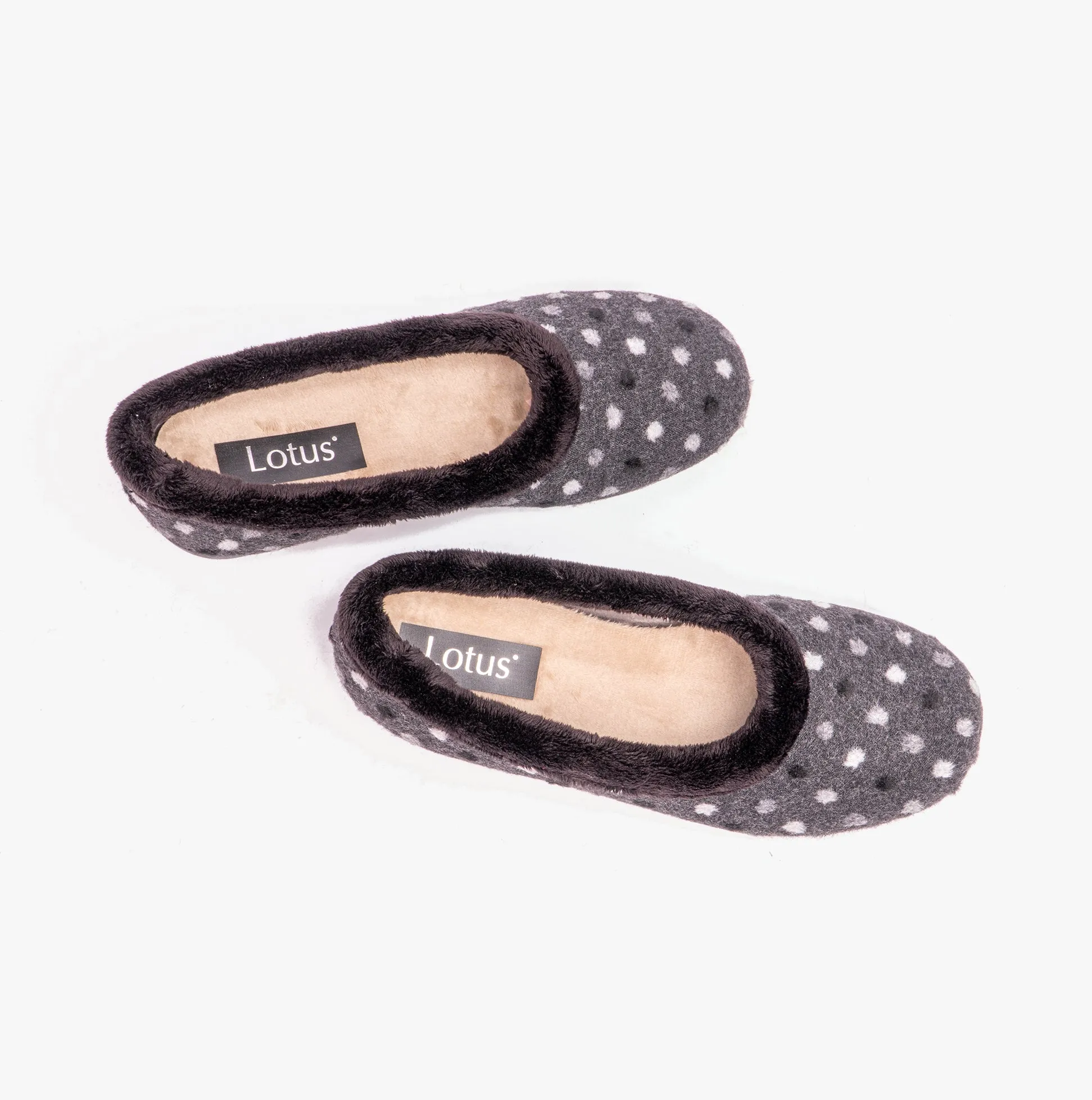 Lotus GERI Womens Slippers Black