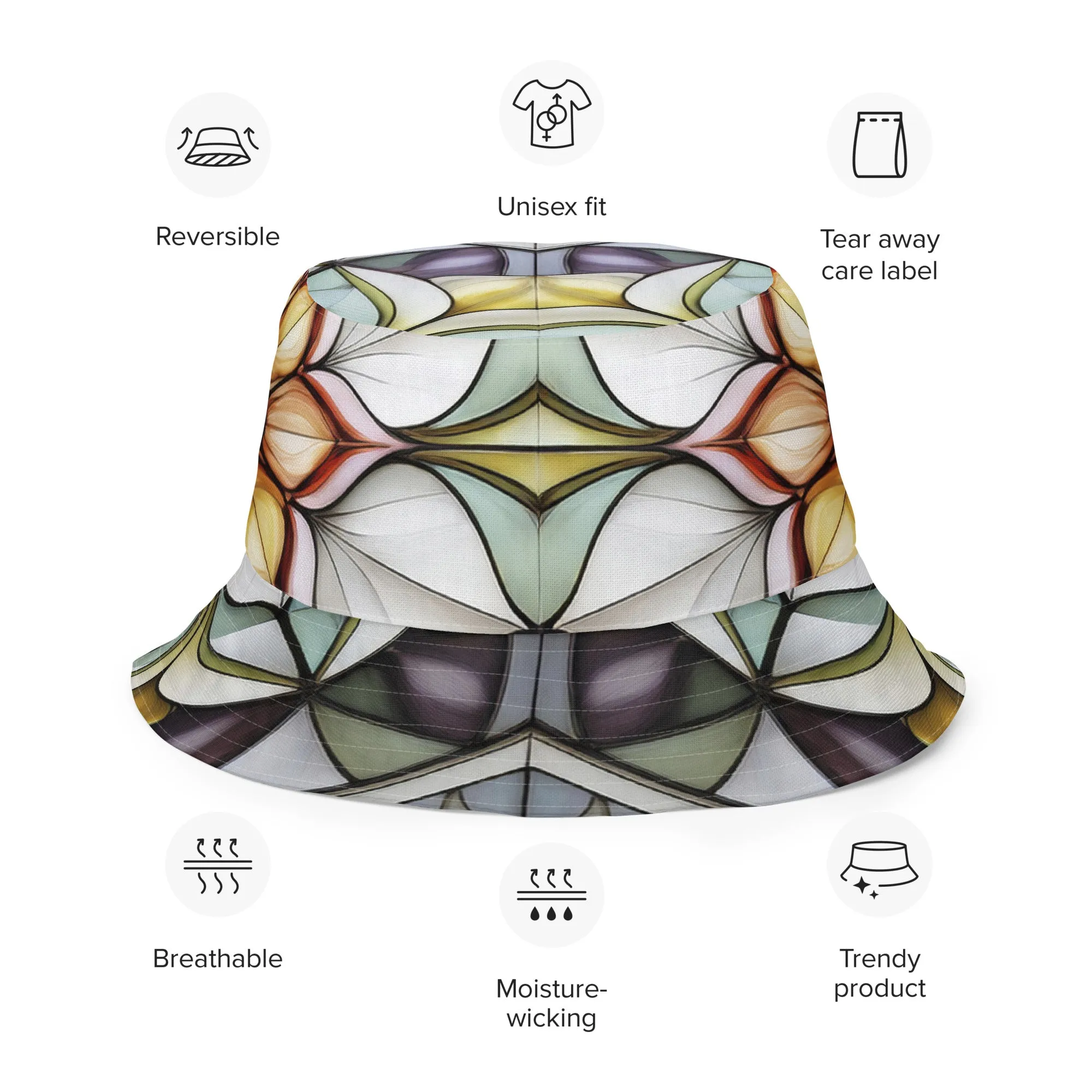 Marshmellow flowers - Reversible bucket hat