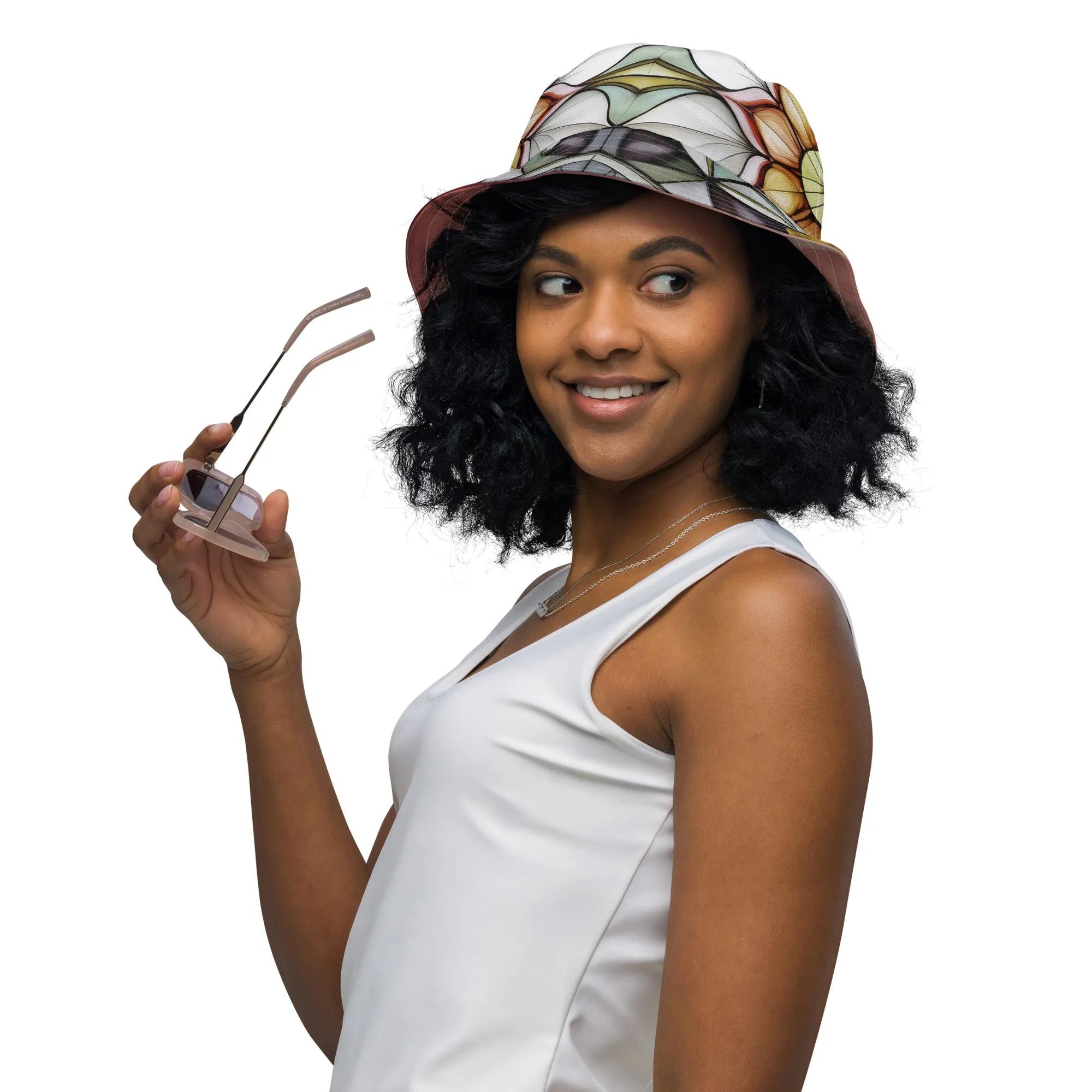 Marshmellow flowers - Reversible bucket hat