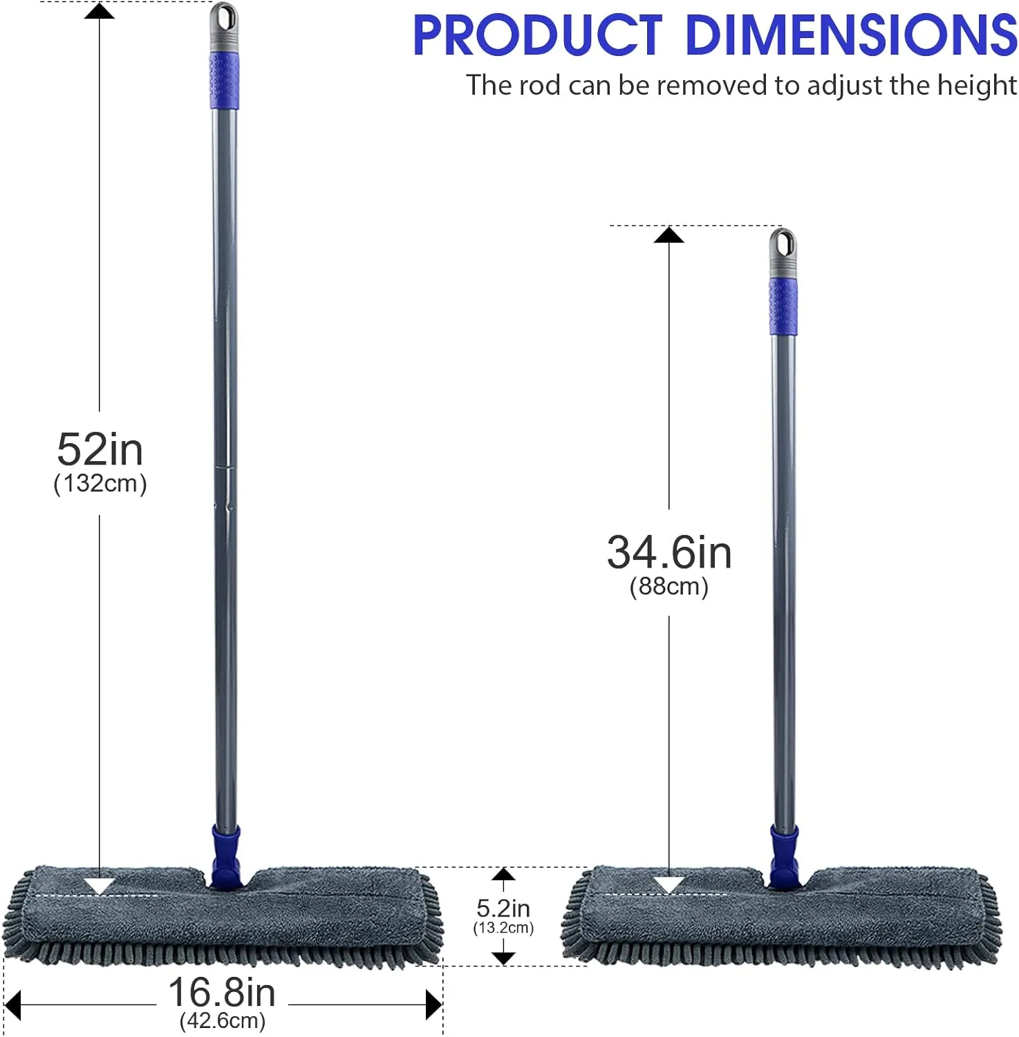 Masthome Microfiber Mops for Floor Cleaning,Dust Mop with 4 Reusable Pads,Flat Flip Mops for Wet & Dry Use,Professional Microfiber Mop for Hardwood, Laminate,Tile Floor Cleaning-1 Scraper