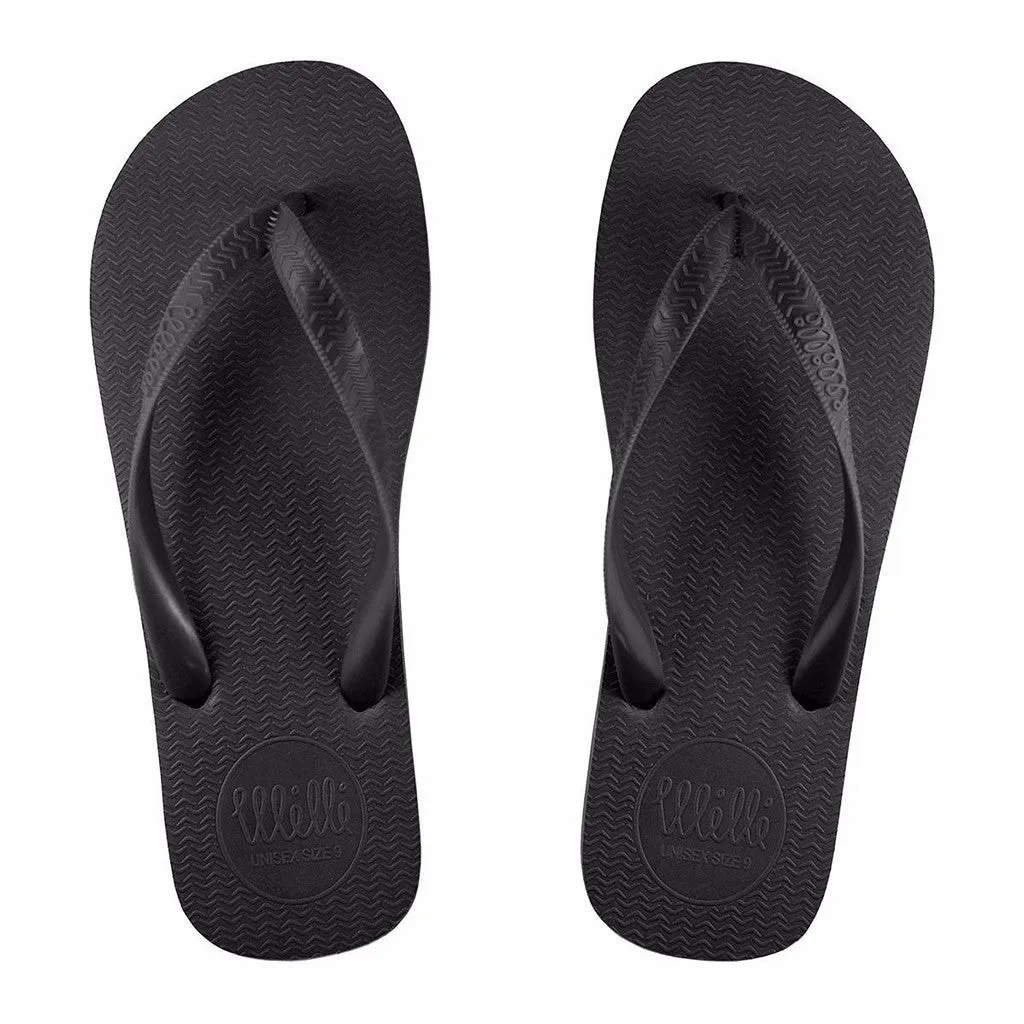 Men's Flip Flops Black with Black Strap