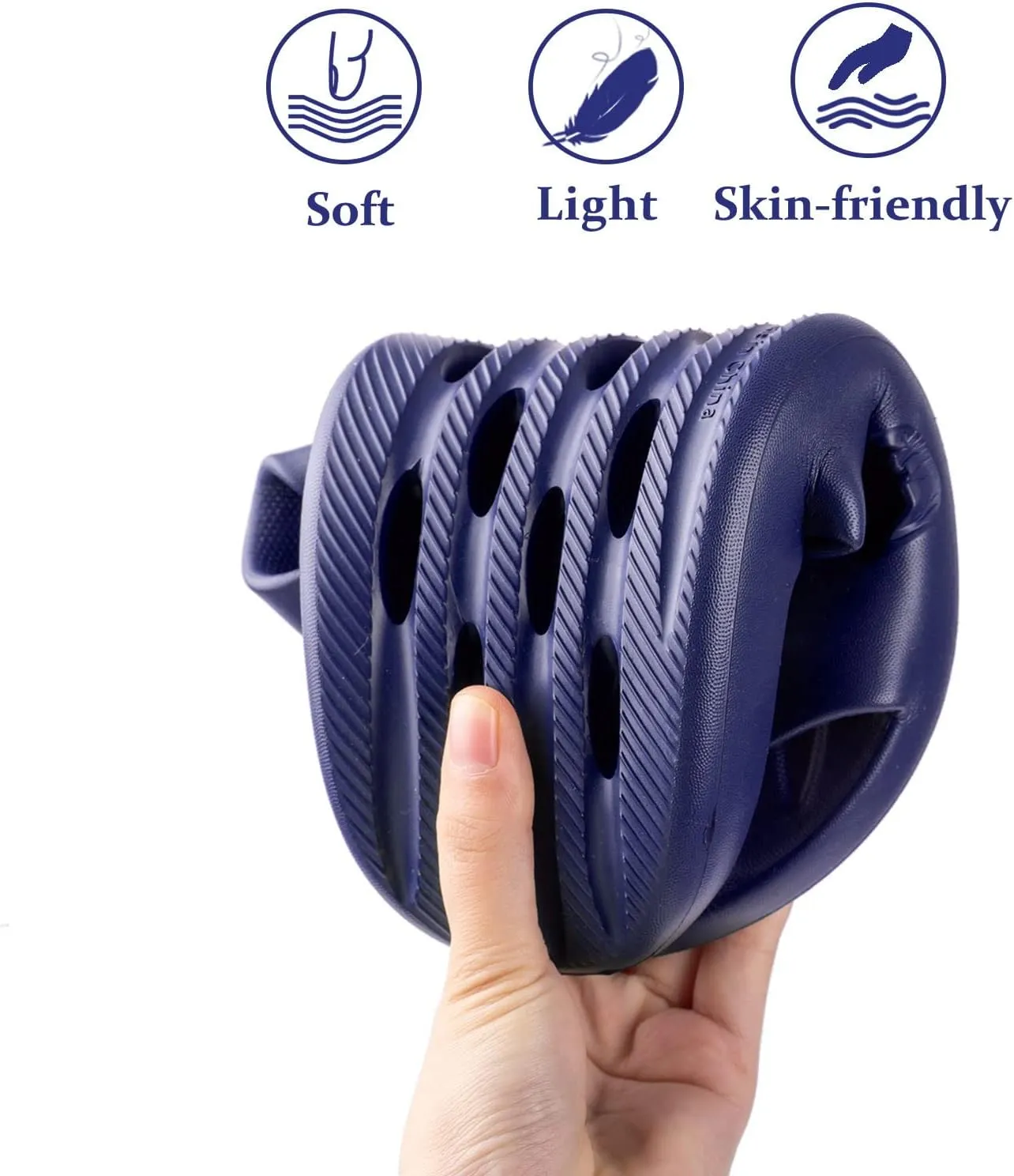 Mens Shower Shoes With Holes Dry Quickly Bath Slippers Womens Non Slip Indoor Home Bedroom Pool Spa Guest College Dorm