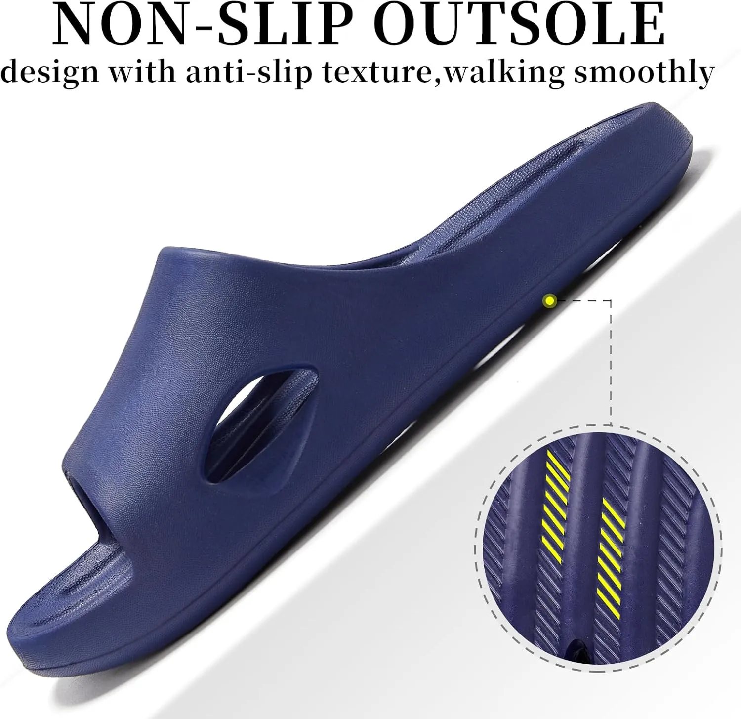 Mens Shower Shoes With Holes Dry Quickly Bath Slippers Womens Non Slip Indoor Home Bedroom Pool Spa Guest College Dorm