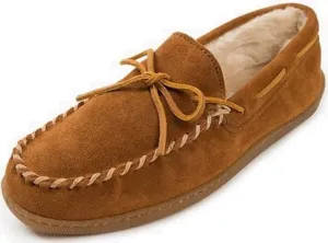 Minnetonka Women's Hardsole Pile Lined Brown Slipper 7.5 M US