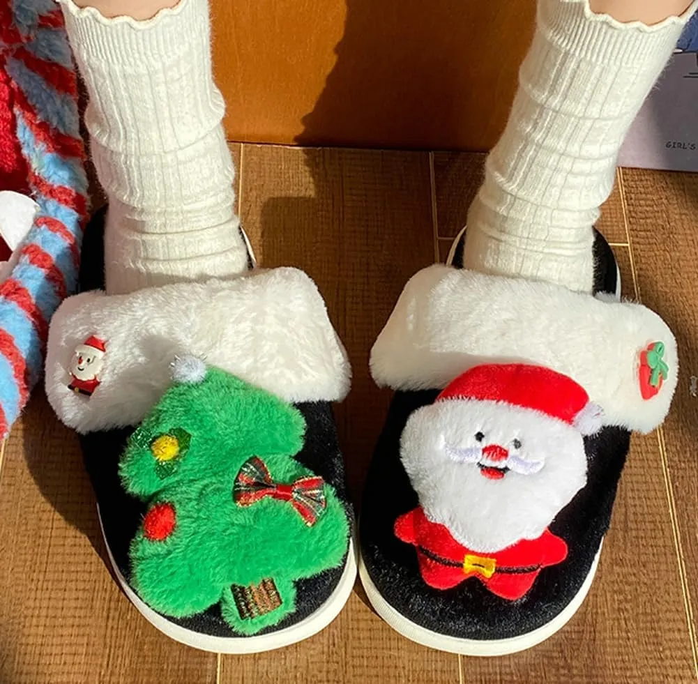 Molodo Women's Reindeer Slippers - Warm, Fuzzy, Kawaii Indoor/Outdoor House Shoes