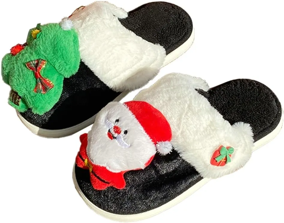 Molodo Women's Reindeer Slippers - Warm, Fuzzy, Kawaii Indoor/Outdoor House Shoes