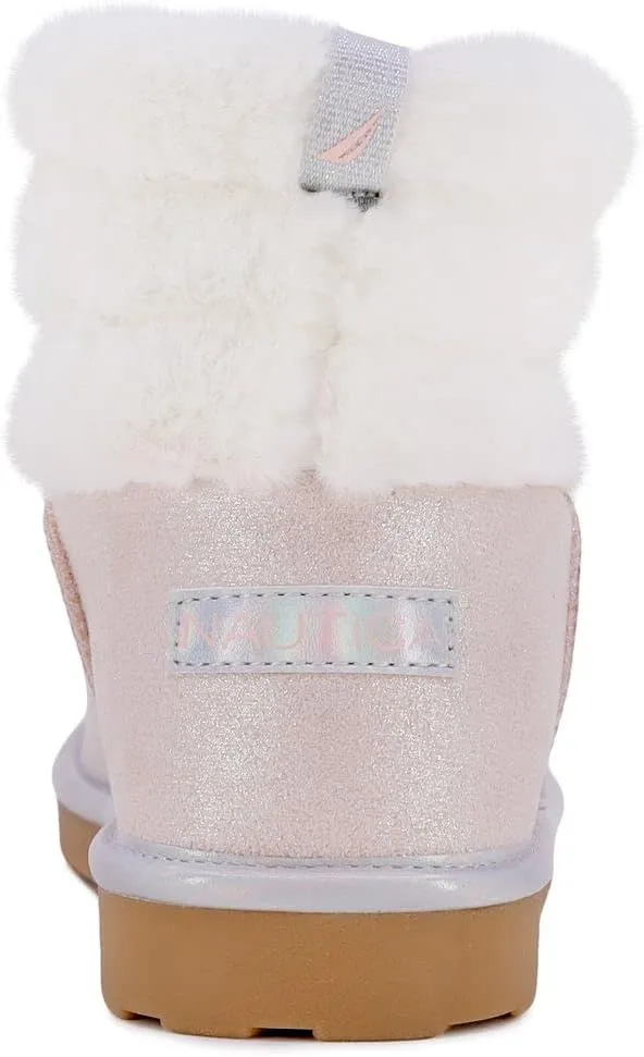 Nautica Kids Girls Boot With Sherpa Fur For Snow And Winter-Warm Ankle Slipper Bootie (Big Kid - Little Kid - Toddler)