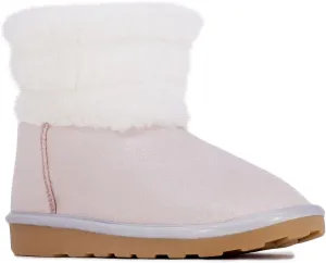 Nautica Kids Girls Boot With Sherpa Fur For Snow And Winter-Warm Ankle Slipper Bootie (Big Kid - Little Kid - Toddler)