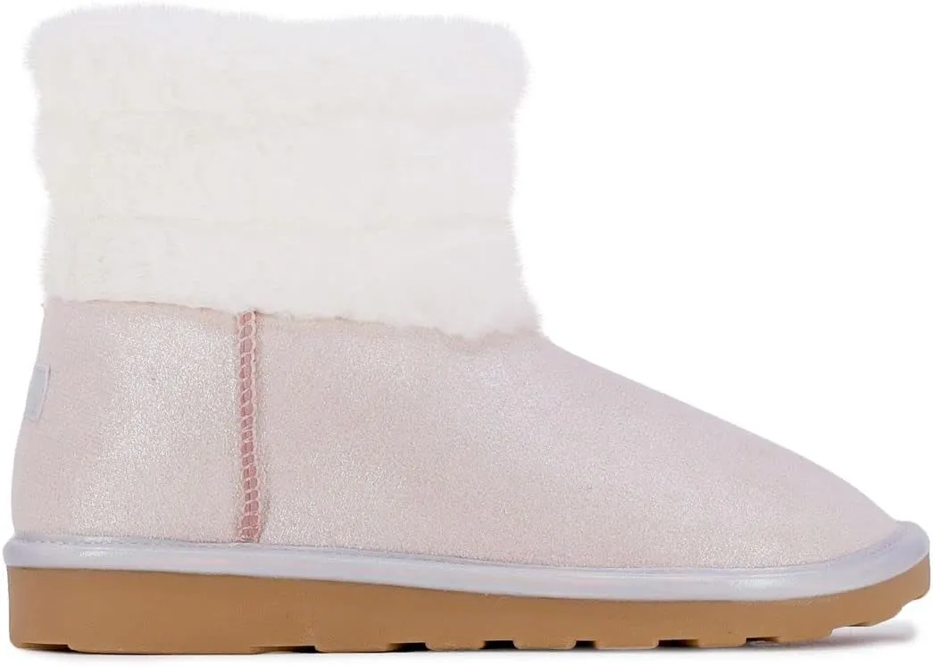 Nautica Kids Girls Boot With Sherpa Fur For Snow And Winter-Warm Ankle Slipper Bootie (Big Kid - Little Kid - Toddler)