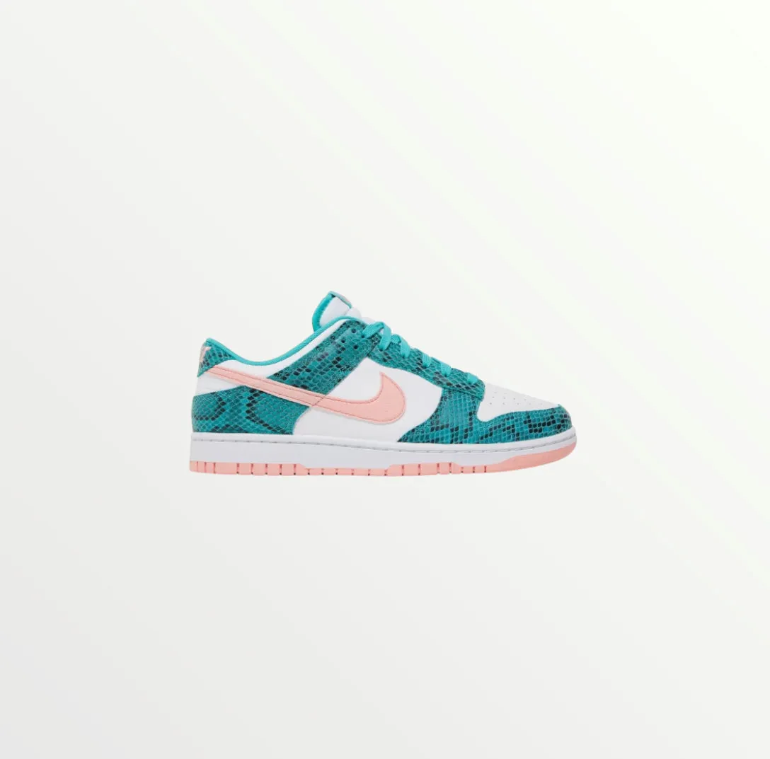 nike dunk low washed teal snakeskin