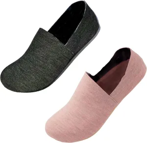 No Show Cushion Lounge Slipper Sock for Women with Anti-Skid Bottom and Heel Grippers