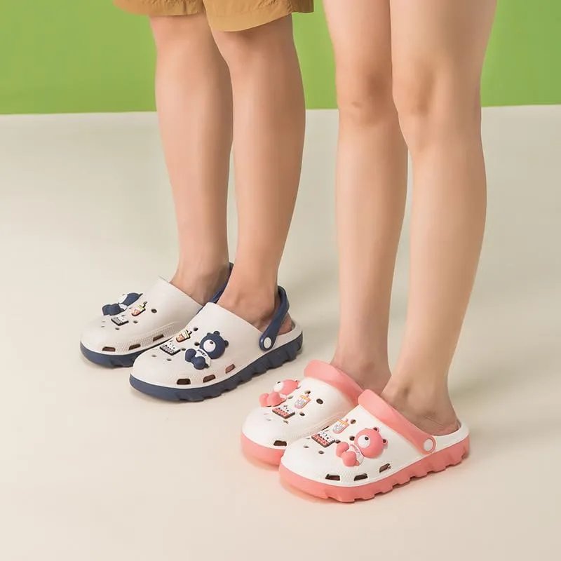 Non-Slip Valentine's Day Cartoon Clogs with Soft Sole and Closed Toe for Summer Beach and Garden Wear