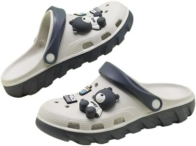 Non-Slip Valentine's Day Cartoon Clogs with Soft Sole and Closed Toe for Summer Beach and Garden Wear