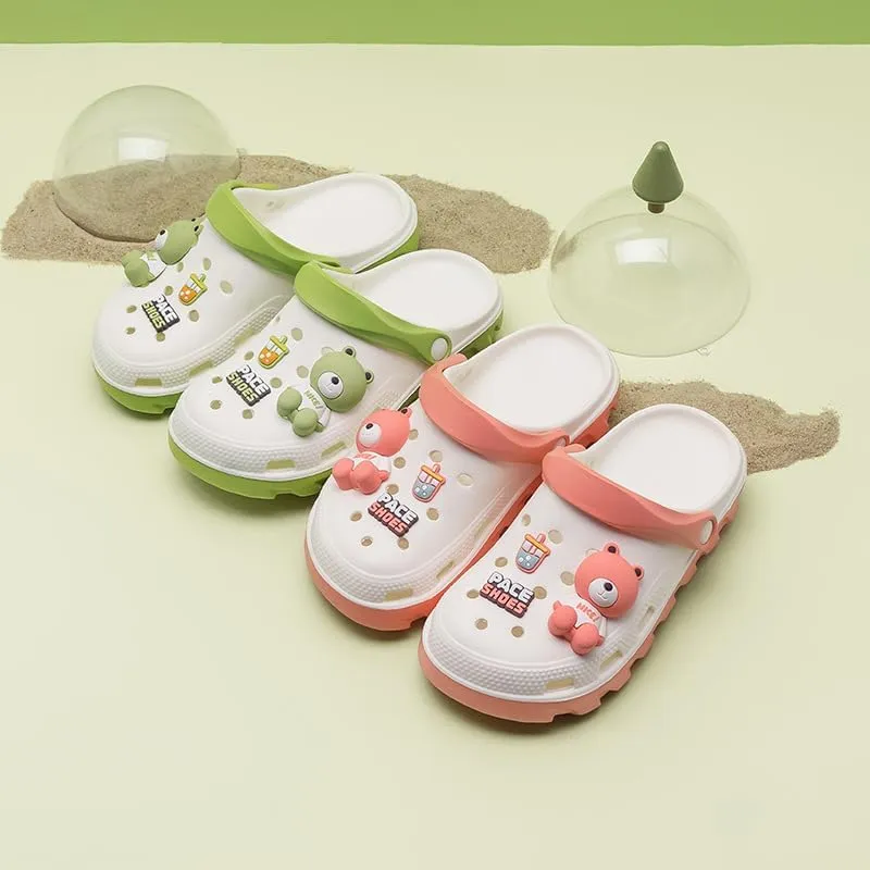 Non-Slip Valentine's Day Cartoon Clogs with Soft Sole and Closed Toe for Summer Beach and Garden Wear