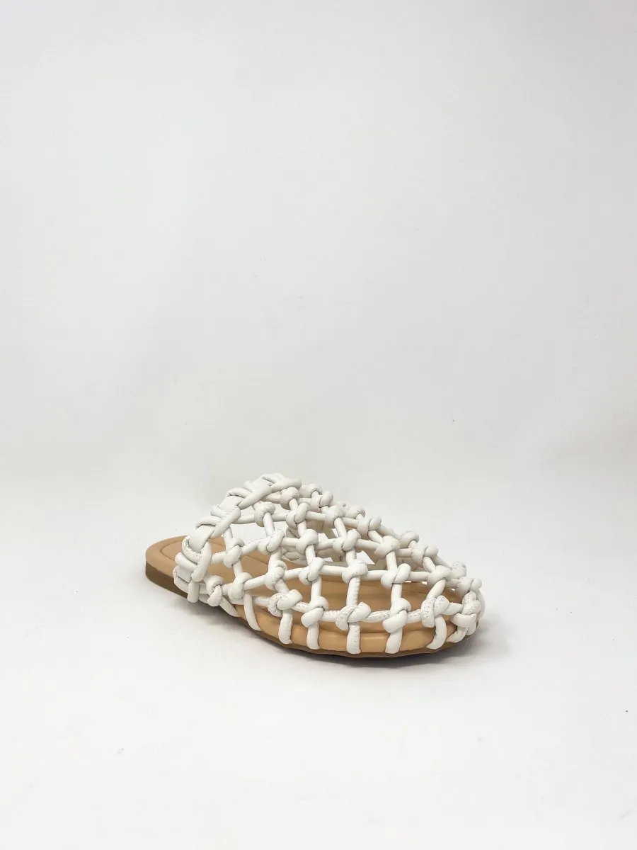 Nour Soft Braided Slipper in White
