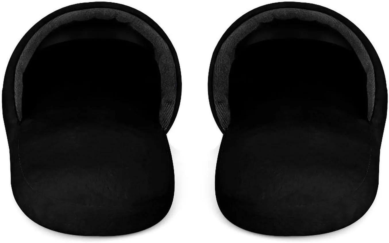 Nurses Tie-Dye Pulse Heart Men's Cotton Slippers Slip-on House Slippers Warm Home Shoses with Rubber Sole