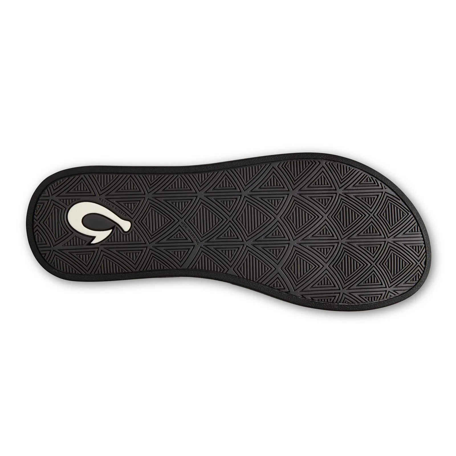 OLUKAI Puawe Women's Beach Sandal, Water-Friendly Flip-Flop Slides, All-Day Wear & Ultra-Soft Comfort Fit, Silver/Black, 11