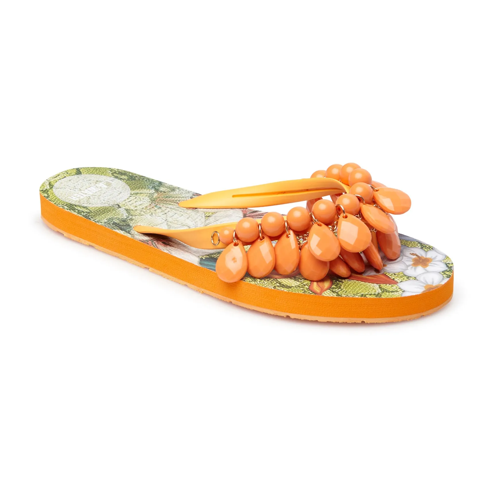 ORANGE FLOWERS SLIPPERS