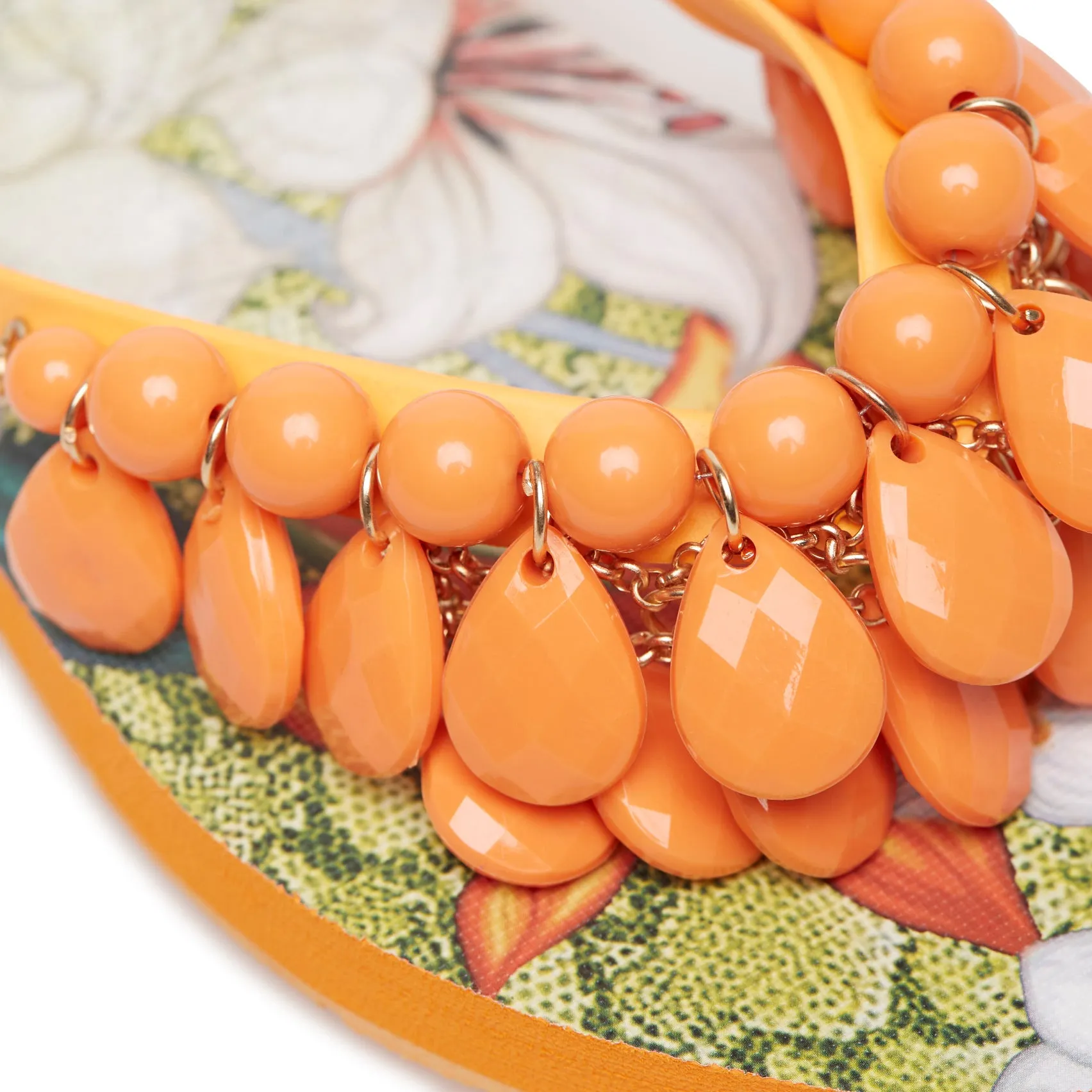 ORANGE FLOWERS SLIPPERS