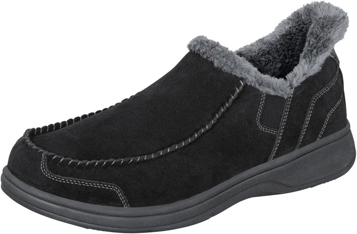 Orthofeet Men's Orthopedic Leather Vito Hands-Free Slipper
