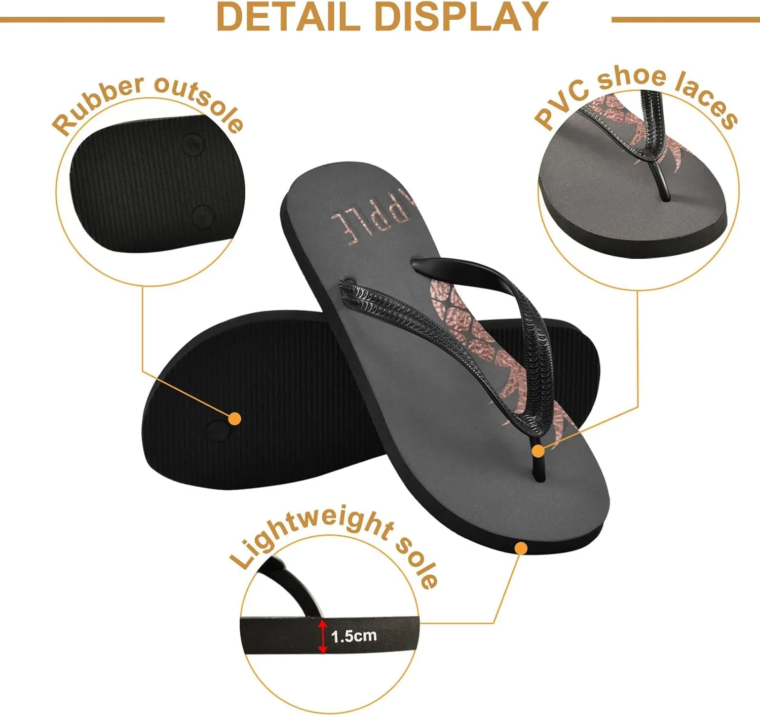 Oyihfvs Flip Flops Flip Sandal Home Slippers Hotel Spa Bedroom for Men Women XS-XXL