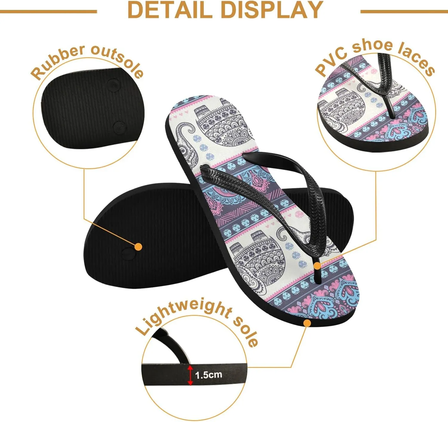 Oyihfvs Flip Flops Flip Sandal Home Slippers Hotel Spa Bedroom for Men Women XS-XXL