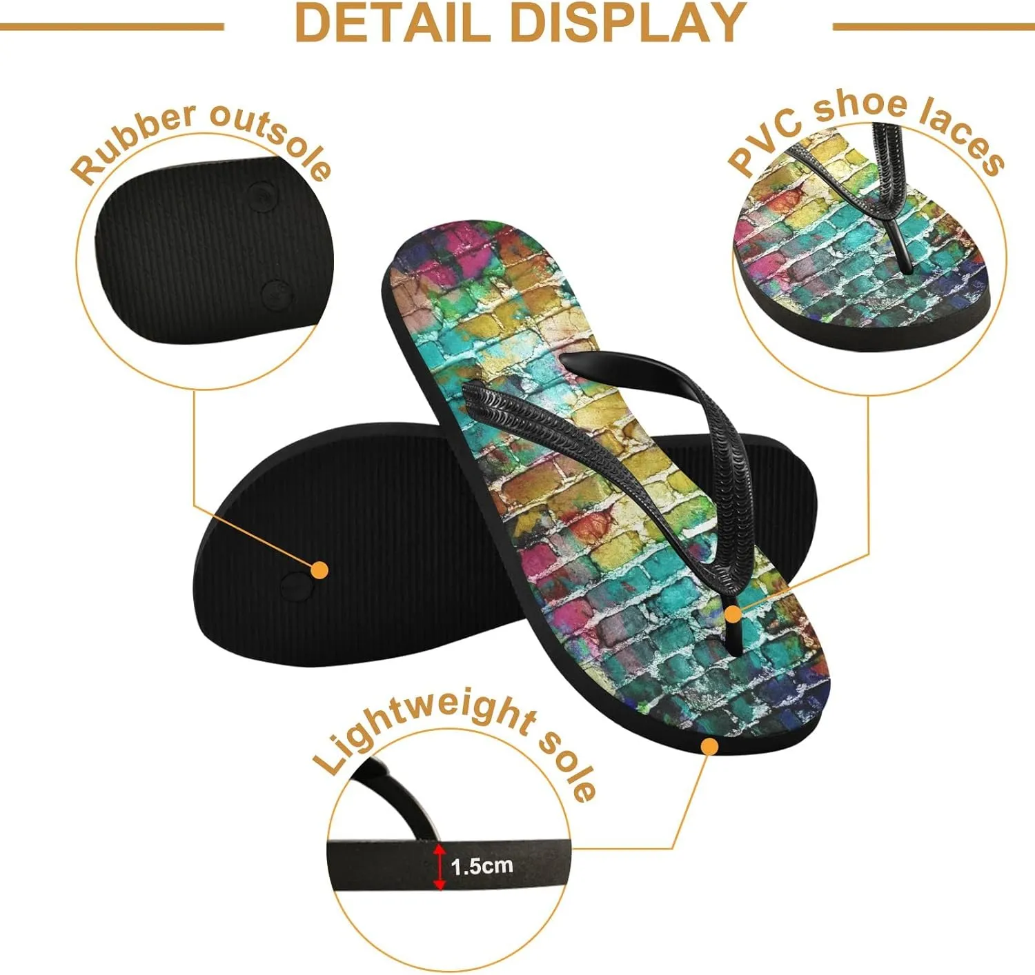 Oyihfvs Flip Flops Flip Sandal Home Slippers Hotel Spa Bedroom for Men Women XS-XXL