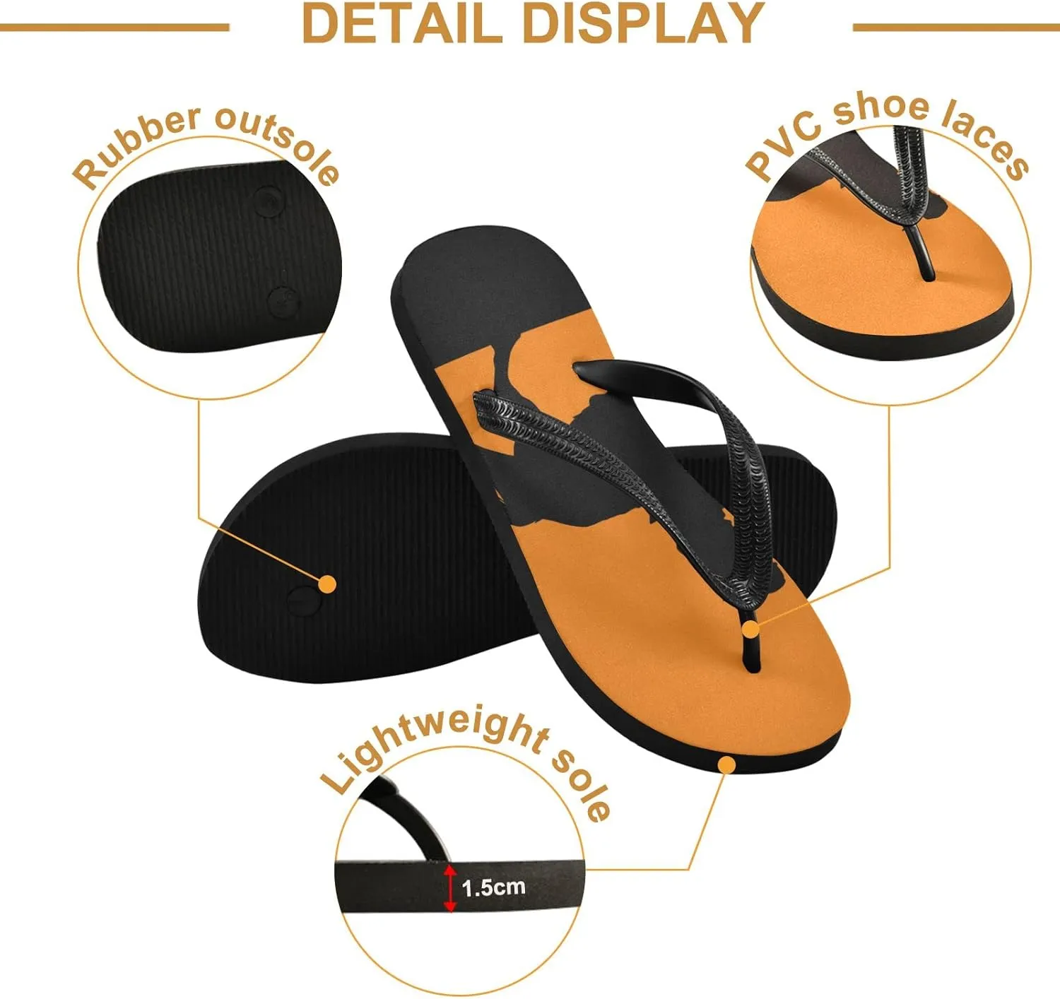 Oyihfvs Flip Flops Flip Sandal Home Slippers Hotel Spa Bedroom for Men Women XS-XXL