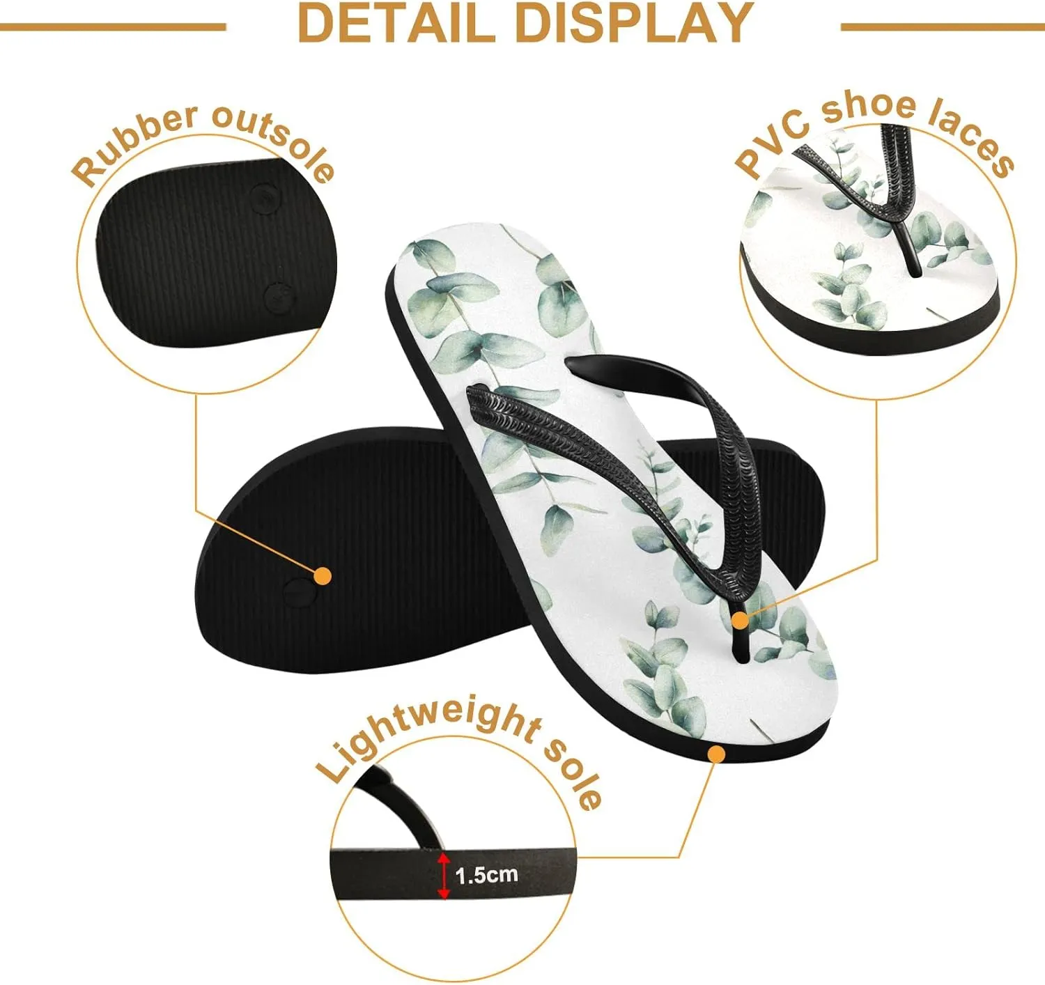 Oyihfvs Flip Flops Flip Sandal Home Slippers Hotel Spa Bedroom for Men Women XS-XXL