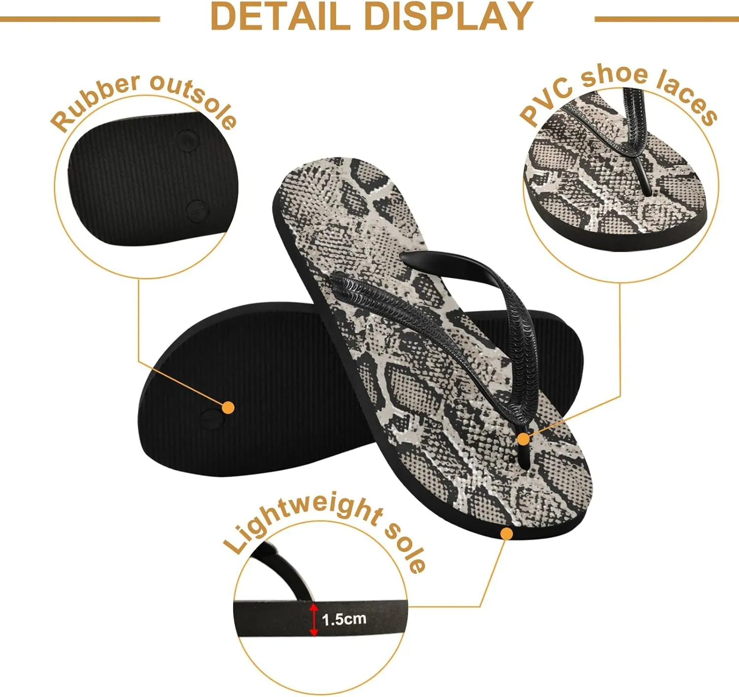Oyihfvs Flip Flops Flip Sandal Home Slippers Hotel Spa Bedroom for Men Women XS-XXL