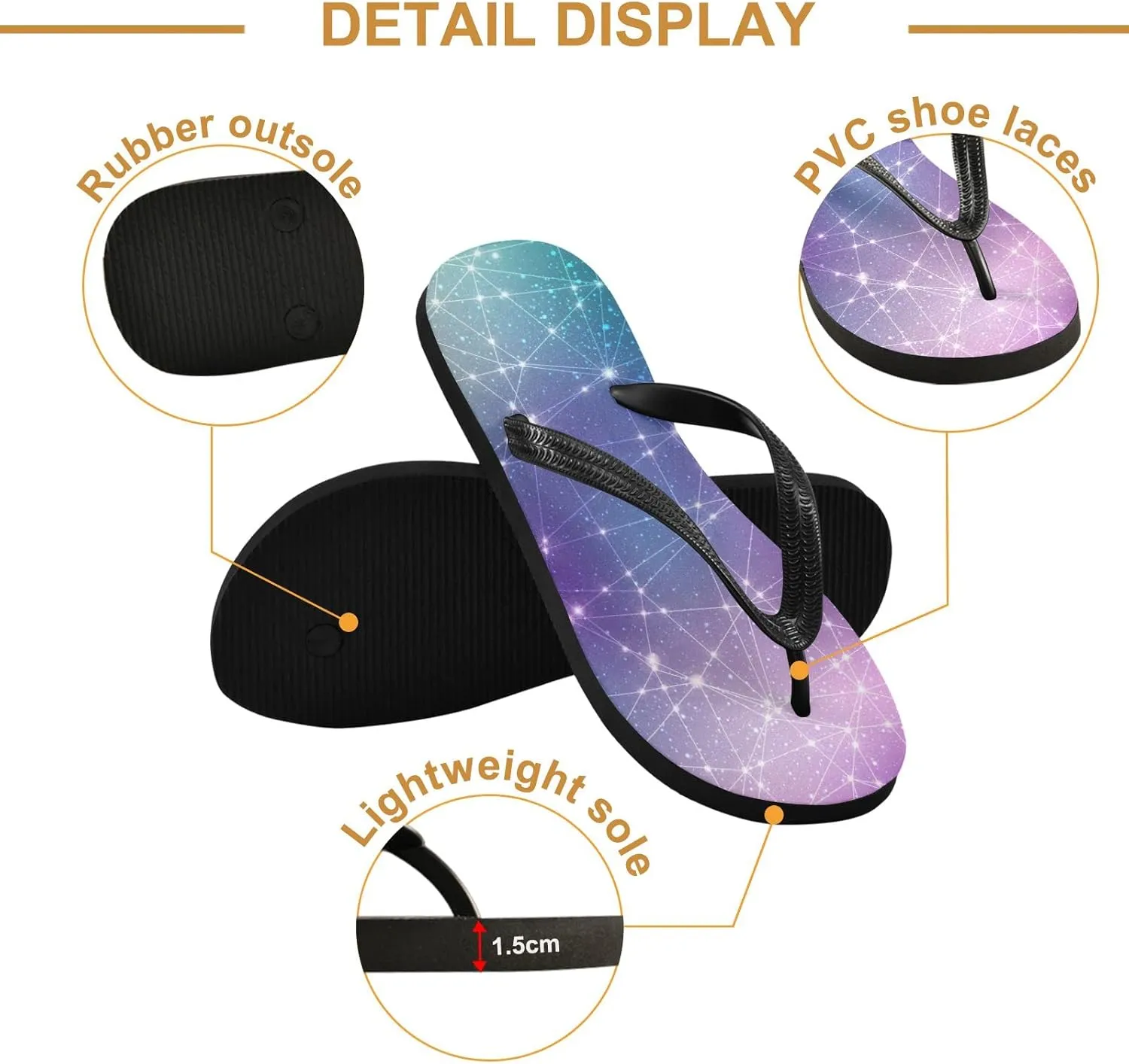 Oyihfvs Flip Flops Flip Sandal Home Slippers Hotel Spa Bedroom for Men Women XS-XXL