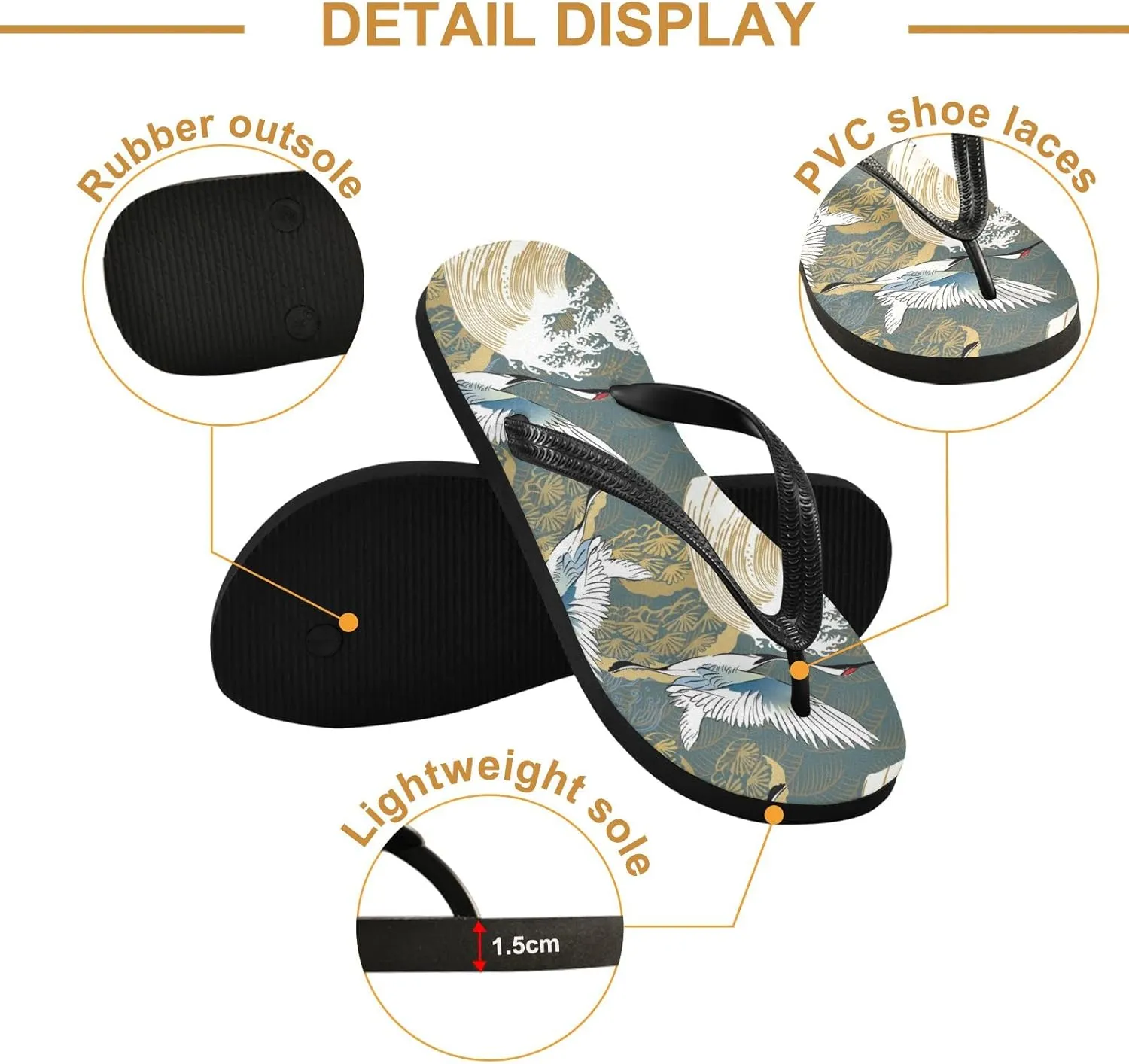 Oyihfvs Flip Flops Flip Sandal Home Slippers Hotel Spa Bedroom for Men Women XS-XXL
