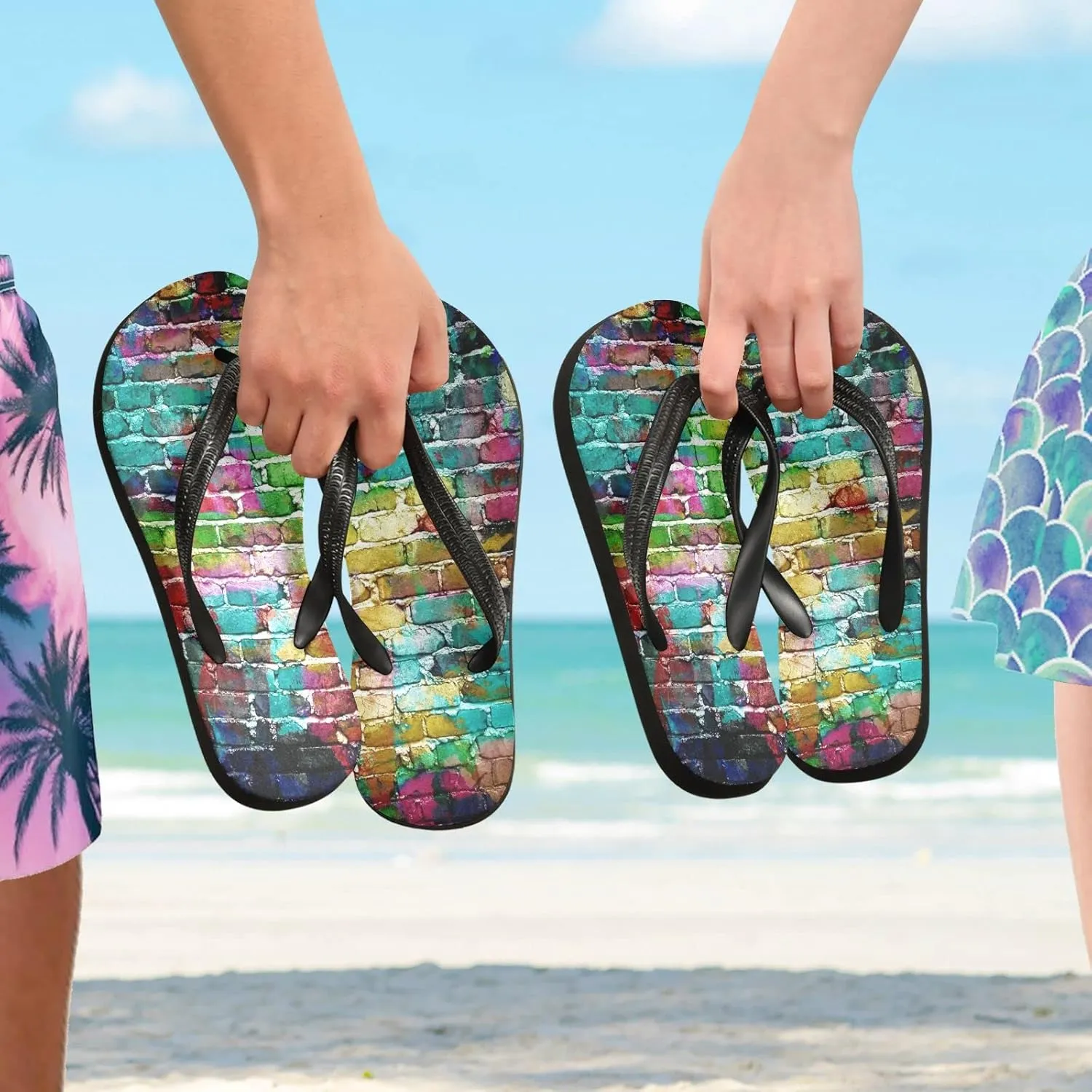 Oyihfvs Flip Flops Flip Sandal Home Slippers Hotel Spa Bedroom for Men Women XS-XXL