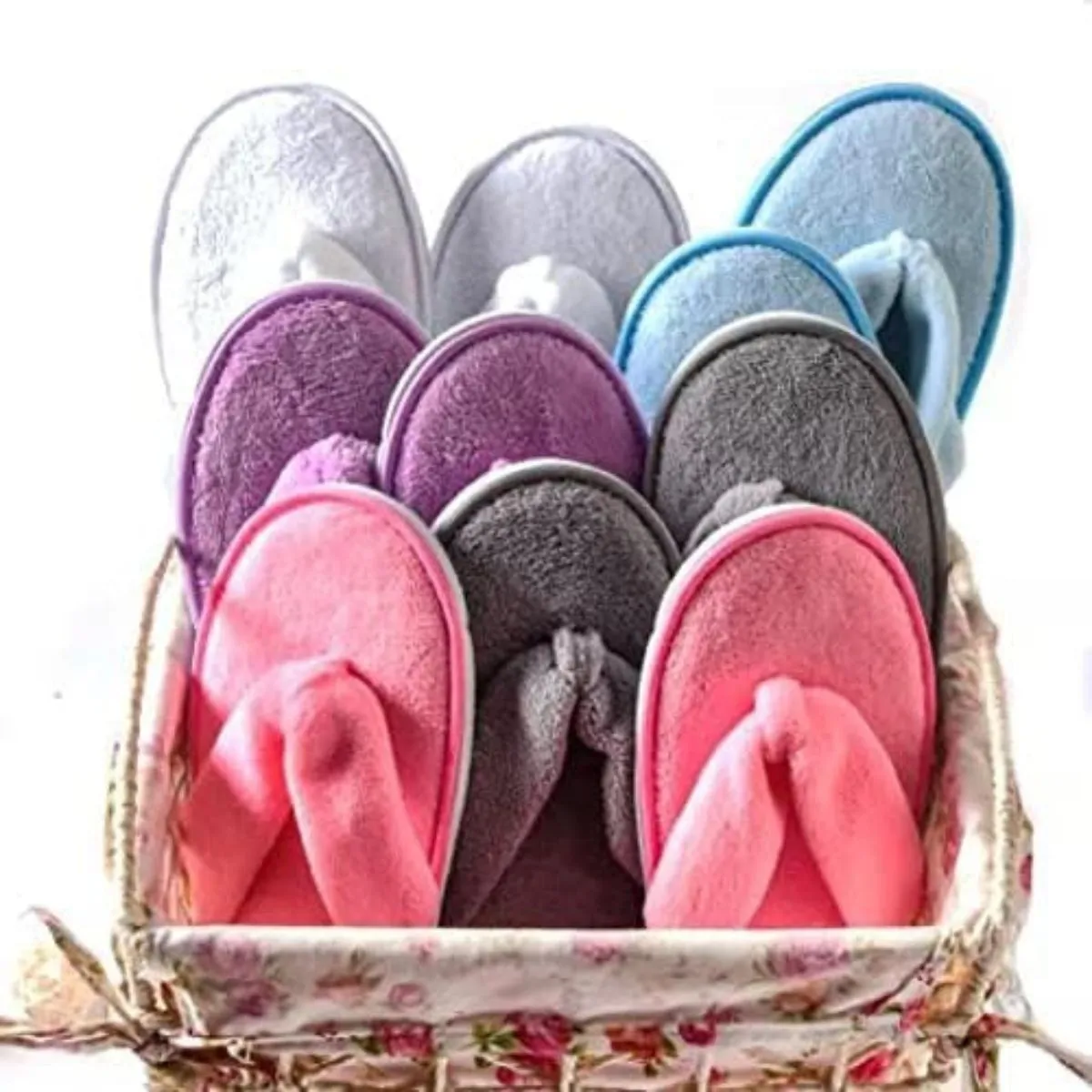 Pack of 10 Luxury Towelling Spa Flip Flops