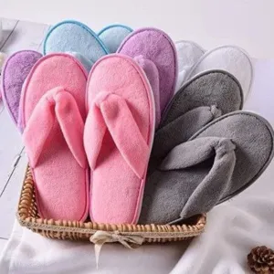 Pack of 10 Luxury Towelling Spa Flip Flops