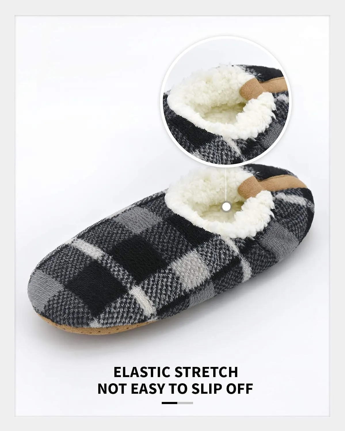 Panda Bros Mens Slipper Socks Low Cut Super Soft Warm Home Sock with Non-Slip Indoor Slipper Shoes Socks