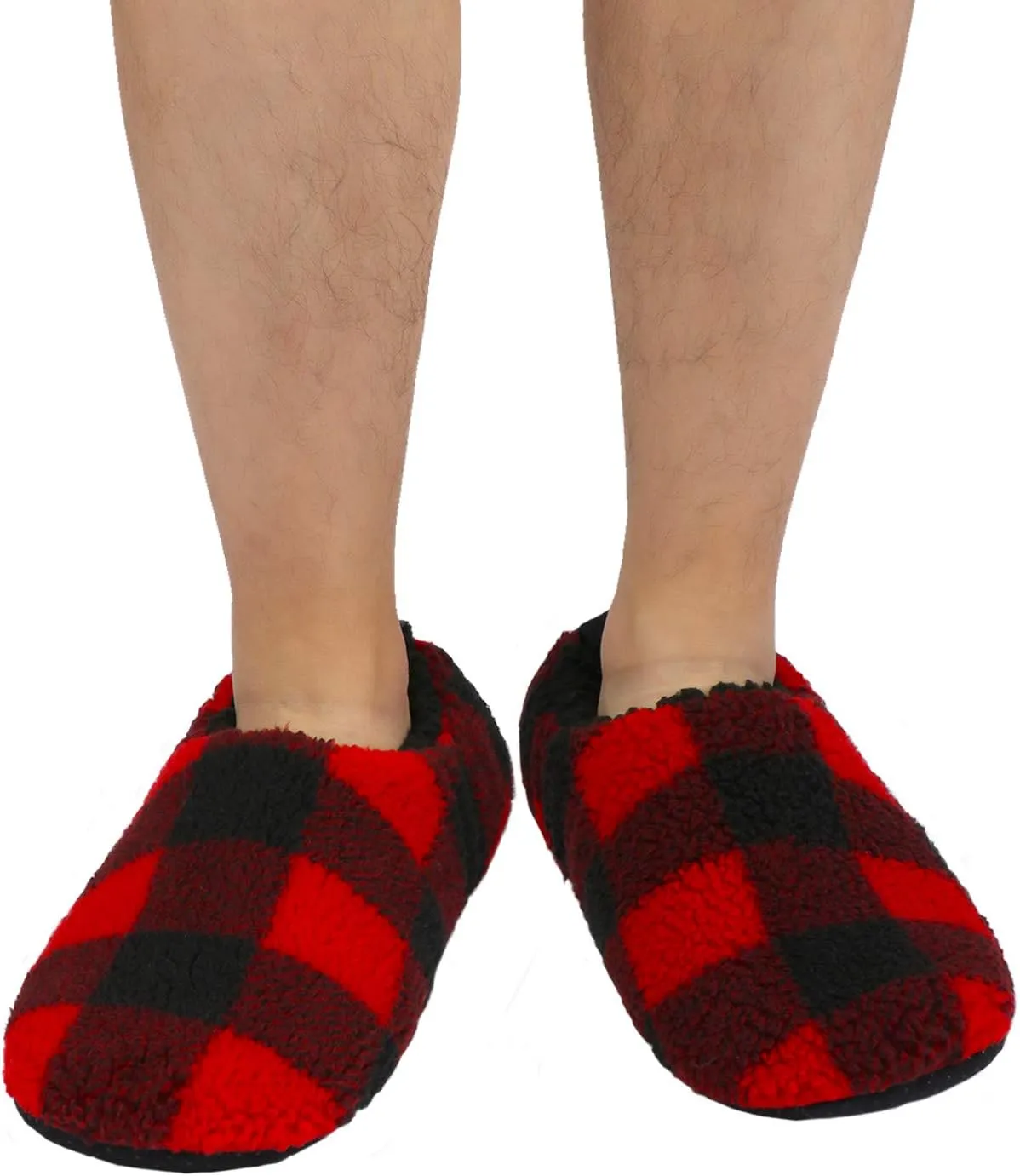 Panda Bros Mens Slipper Socks Low Cut Super Soft Warm Home Sock with Non-Slip Indoor Slipper Shoes Socks