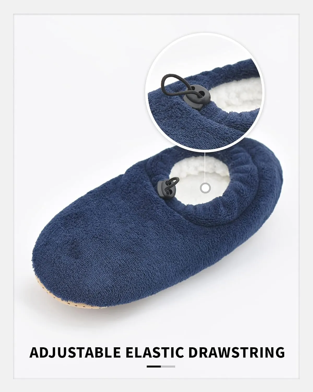 Panda Bros Mens Slipper Socks With Non Skid Bottoms, Warm Slipper Socks With Grippers For Men, Fuzzy House Slippers