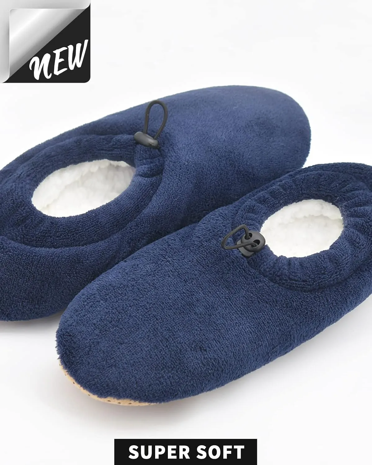 Panda Bros Mens Slipper Socks With Non Skid Bottoms, Warm Slipper Socks With Grippers For Men, Fuzzy House Slippers