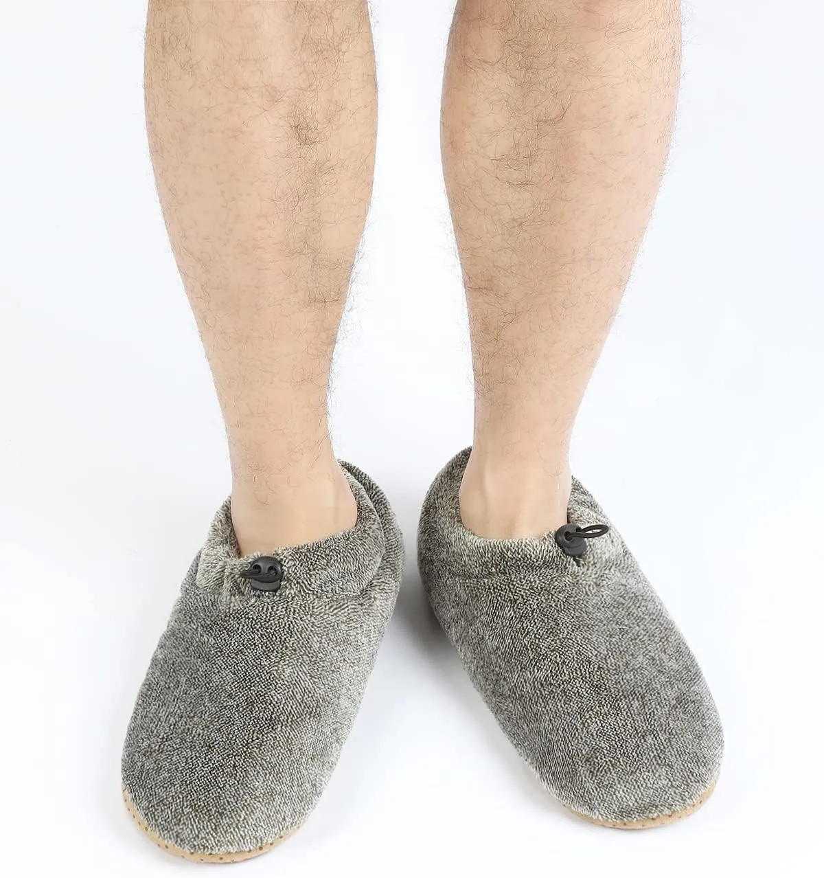 Panda Bros Mens Slipper Socks With Non Skid Bottoms, Warm Slipper Socks With Grippers For Men, Fuzzy House Slippers