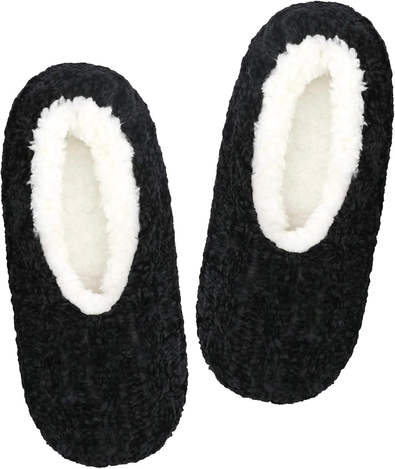 Panda Bros Slipper Socks For Women With Grippers, Fuzzy Womens Slipper Socks With Non Slip Bottoms, Cozy Warm House Slippers