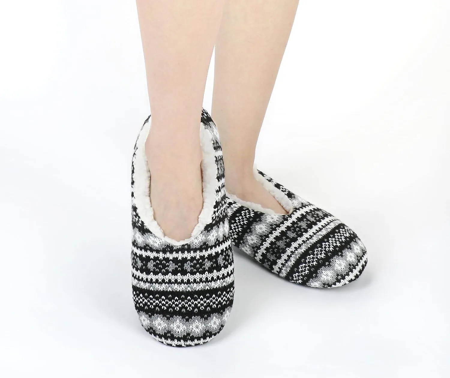 Panda Bros Slipper Socks For Women With Grippers, Fuzzy Womens Slipper Socks With Non Slip Bottoms, Cozy Warm House Slippers