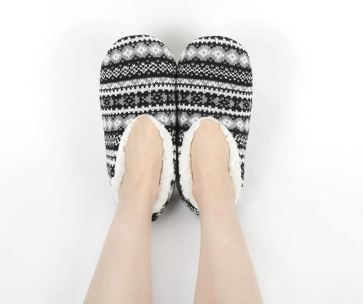 Panda Bros Slipper Socks For Women With Grippers, Fuzzy Womens Slipper Socks With Non Slip Bottoms, Cozy Warm House Slippers