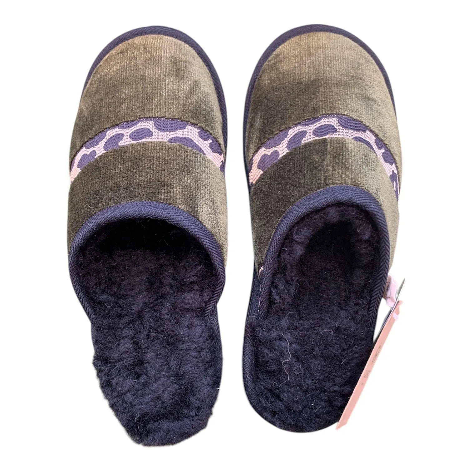 Panthera Olive Medium Black Slippers