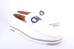 Pelle Line Travor-  Casual Buckle loafer -White