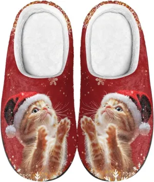 Poceacles House Slippers Women Men Fuzzy Slipper Soft Non-Slip Bedroom Slippers for Home, Travel