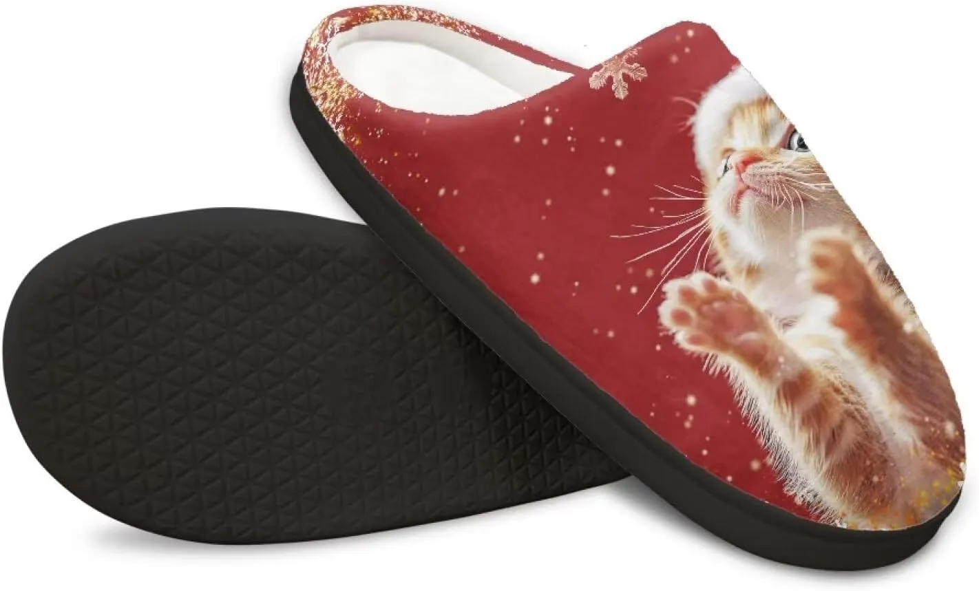 Poceacles House Slippers Women Men Fuzzy Slipper Soft Non-Slip Bedroom Slippers for Home, Travel