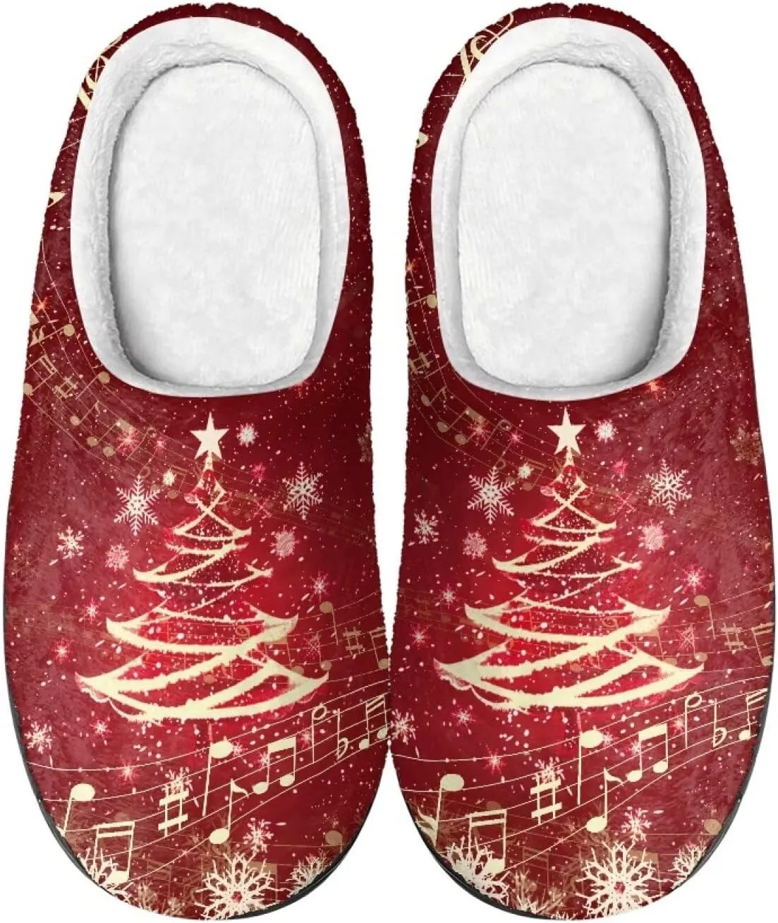 Poceacles House Slippers Women Men Fuzzy Slipper Soft Non-Slip Bedroom Slippers for Home, Travel