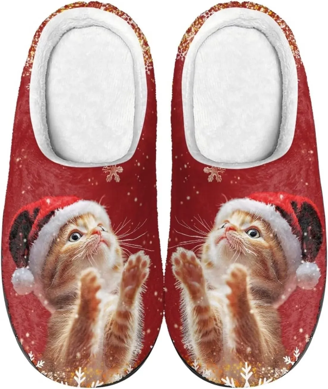 Poceacles House Slippers Women Men Fuzzy Slipper Soft Non-Slip Bedroom Slippers for Home, Travel