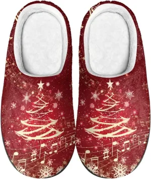 Poceacles House Slippers Women Men Fuzzy Slipper Soft Non-Slip Bedroom Slippers for Home, Travel
